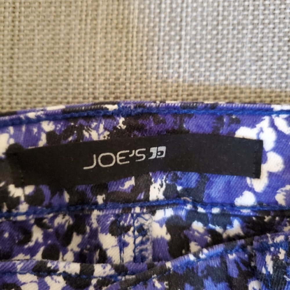 Joe's Jeans Skinny Fit Electric Blue Pop Art 0 - Picture 4 of 6